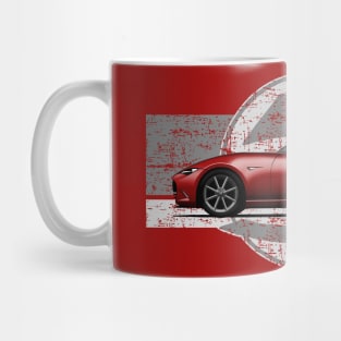 My drawing of the iconic Japanese roadster sports car ND with background 5 Mug